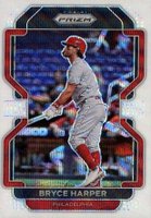 2022 Panini Prizm #6 Bryce Harper White Wave Prizm Baseball Card