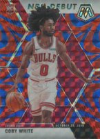 2019 Panini Mosaic #264 Coby White Reactive Blue Basketball Card