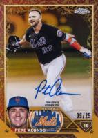 2023 Topps Gilded Collection Topps Chrome Gold Etch Autographs #CGAPA Pete Alonso Rose Gold Baseball Card
