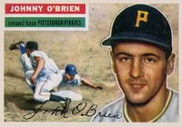 1956 Topps #65 Johnny O'Brien White Back Baseball Card