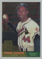 2000 Topps Hank Aaron Chrome Reprint #8 1961 Topps Reprint Baseball Card