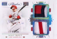 2021 Panini Flawless Dual Patches #DP-MT Mike Trout Baseball Card