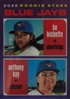 2020 Topps Heritage #52 Anthony Kay/Bo Bichette Chrome-Purple Refractor Baseball Card