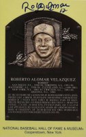 1999 Hall of Fame Autographs # Roberto Alomar Yellow HOF Plaque Baseball Card