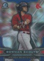 2015 Bowman Chrome Draft Bowman Scouts Fantasy Impacts #BSIAB Andrew Benintendi Baseball Card