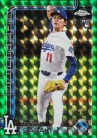 2025 Topps Chrome #217 Roki Sasaki Green Geometric Baseball Card