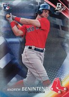 2017 Bowman Platinum #13 Andrew Benintendi Batting Baseball Card