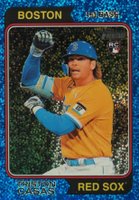 2023 Topps Heritage #587 Triston Casas Chrome-Blue Sparkle Refractor Baseball Card