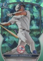 2023 Bowman Chrome Sapphire Edition Prospects #225 Jasson Dominguez Aqua Baseball Card