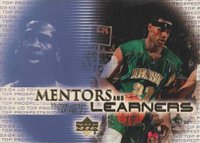 2003 Upper Deck Top Prospects Mentors and Learners #ML1 LeBron James/Michael Jordan Basketball Card