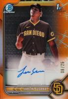 2022 Bowman Chrome Prospect Autographs #CPAJSA Jarlin Susana Orange Refractor Baseball Card