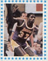 1985 Merchante Campeonato Baloncesto Liga #176 Magic Johnson Red Back Basketball Card