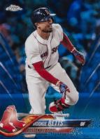 2018 Topps Chrome #183 Mookie Betts Blue Refractor Baseball Card