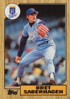1987 Topps Tiffany #140 Bret Saberhagen Baseball Card