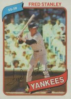 1980 Topps #387 Fred Stanley Name in Red Baseball Card