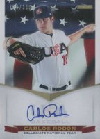2012 Panini USA Baseball Collegiate National Team Signatures #18 Carlos Rodon Baseball Card