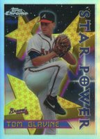 1996 Topps Chrome #8 Tom Glavine Refractor Baseball Card