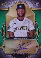 2024 Topps Triple Threads Rookie Autographs #CHO Jackson Chourio Emerald Baseball Card