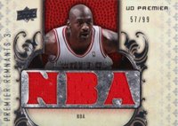2008 Upper Deck Premier Premier Remnants Triple #PR3JO Michael Jordan Basketball Card