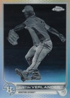 2022 Topps Chrome #87 Justin Verlander Negative Refractor Baseball Card