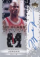 2003 Upper Deck Glass Monumental Marks #MJ-J Michael Jordan Signed Jersey Basketball Card
