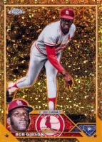 2023 Topps Gilded Collection #117 Bob Gibson Mini Diamond Gold Etch Baseball Card