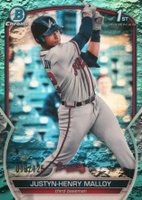 2023 Bowman Chrome Prospects #BCP51 Justyn-Henry Malloy Aqua Lunar Crater Refractor Baseball Card