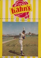 1969 Kahn's Wieners # Billy Williams Bat Behind Head Baseball Card