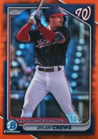 2024 Bowman Chrome Prospects #BCP193 Dylan Crews Orange Refractor Baseball Card