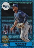 2022 Topps Silver Pack 1987 Chrome Promo #T87C58 Wander Franco Blue Refractor Baseball Card