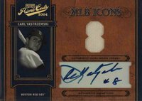 2004 Playoff Prime Cuts II MLB Icons #MLB10 Carl Yastrzemski Signature Material Number Baseball Card