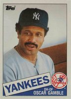 1985 Topps #724 Oscar Gamble Baseball Card