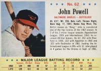 1963 Post Cereal #62 Boog Powell Hand Cut Baseball Card