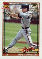 1991 Topps Desert Shield #97 Brady Anderson Baseball Card