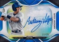 2020 Bowman Sterling Bowman Die-Cut Autographs #AVO Anthony Volpe Blue Refractor Baseball Card