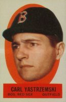1963 Topps Peel-Offs # Carl Yastrzemski Instruction Back Baseball Card