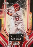 2024 Topps Chrome Cosmic Stella Nova #7 Mike Trout Baseball Card