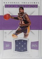 2018 Panini National Treasures All-Decade Materials #MJ Magic Johnson Basketball Card