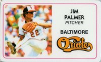 1981 Perma-Graphics Super Star Credit Card # Jim Palmer Baseball Card