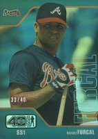 2002 Upper Deck 40 Man #500 Rafael Furcal Electric Rainbow Baseball Card