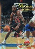 1996 Topps NBA Stars #124 Michael Jordan Finest-Refractor Basketball Card