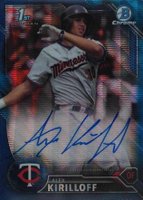 2016 Bowman Draft Chrome Draft Picks Autographs #CDAAK Alex Kirilloff Blue Wave Refractor Baseball Card