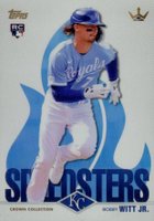 2022 Topps X Bobby Witt Jr. Crown Collection #50 Bobby Witt Jr. Royals Light Blue Rainbow Foilboard Baseball Card