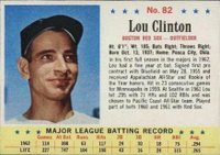 1963 Post Cereal #82 Lou Clinton Hand Cut Baseball Card