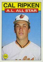 1986 Topps #715 Cal Ripken All-Star Baseball Card