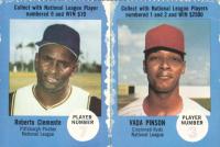 1968 Atlantic Oil Play Ball Game-Panel # Roberto Clemente/Vada Pinson Baseball Card