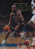 1996 Topps NBA Stars #124 Michael Jordan Finest Refractor Basketball Card