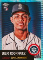 2022 Topps Chrome Platinum Anniversary #171 Julio Rodriguez Prism Refractor Baseball Card
