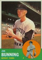 1963 Topps #365 Jim Bunning Baseball Card