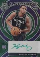 2022 Panini Spectra Aspiring Autographs #AAKGM Keegan Murray Green Basketball Card